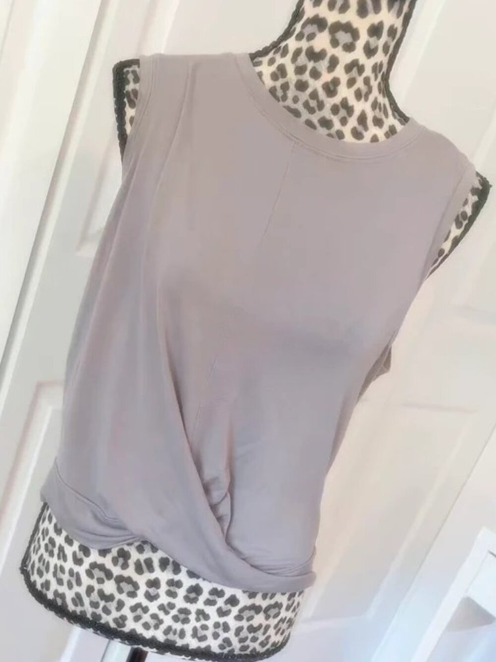 Banana Republic Gray Modal Blend Super Soft Drapey Tank Top Basics